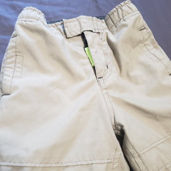 Lined Khaki Pants Velcro Zipper Pockets Elastic Waist 6-12 Month Size Baby Gap - Picture 3 of 8